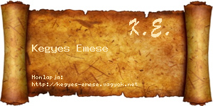 Kegyes Emese névjegykártya